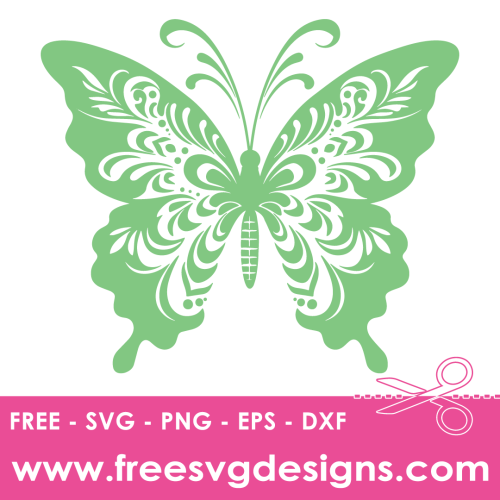 Mandala Butterfly Silhouette Free SVG Cut Files