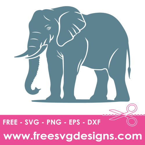 Elephant Silhouette Free SVG Cut Files
