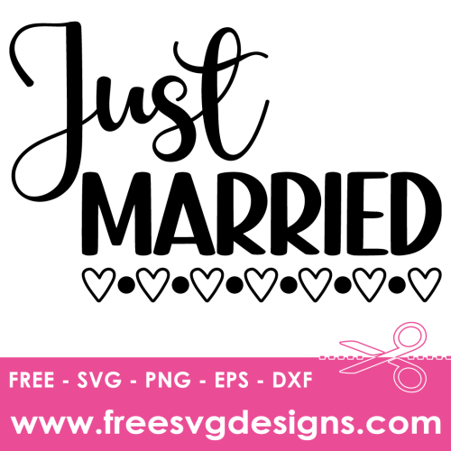Just Married Free SVG Cut Files