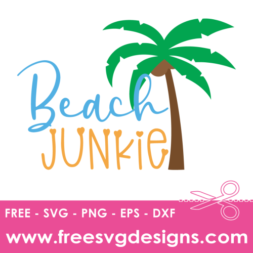 Free Summer SVG Design beach junkie