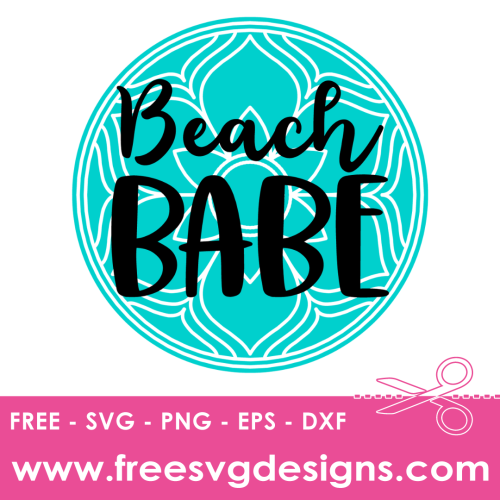 Free Summer SVG Beach Babe