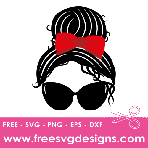 Free Mom Bun SVG