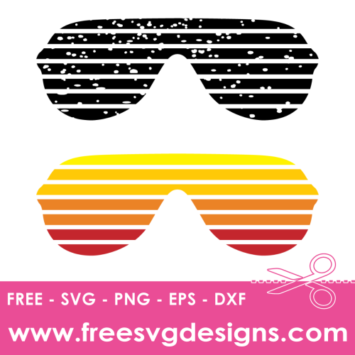 Free Summer SVG Sunglasses design