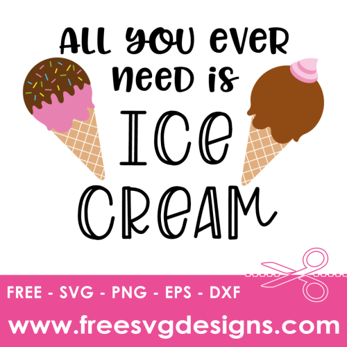 Free Ice Cream SVG Design