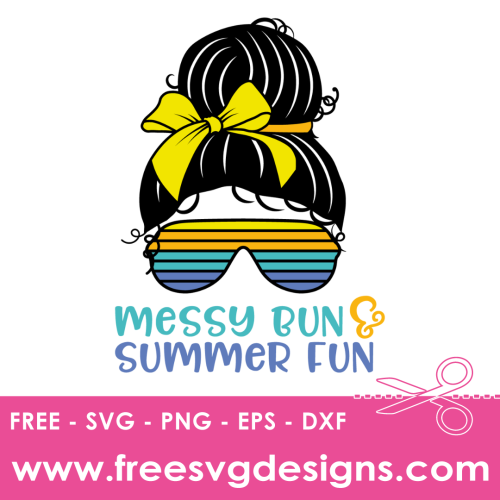 Free Mom Bun SVG
