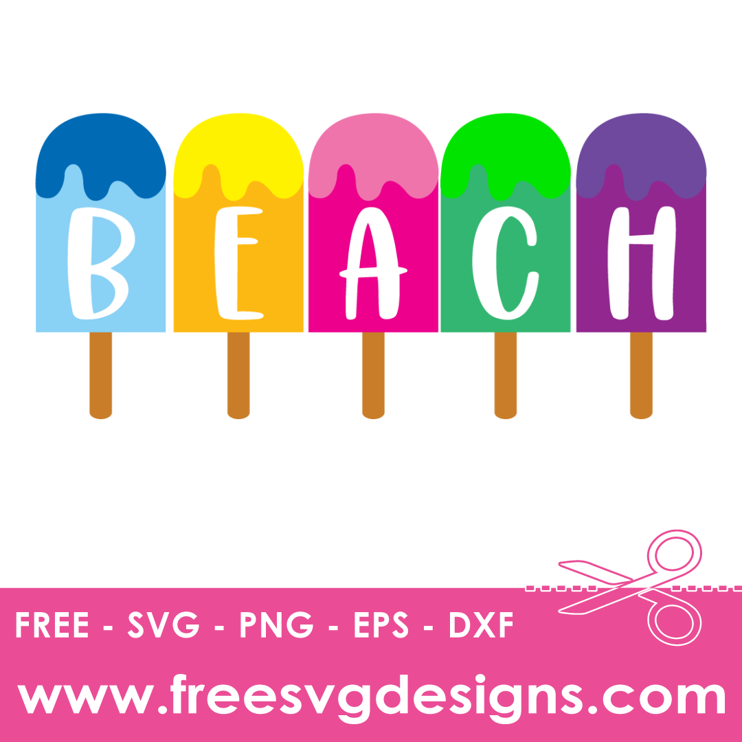 Ice Cream Beach Free SVG Files 1725