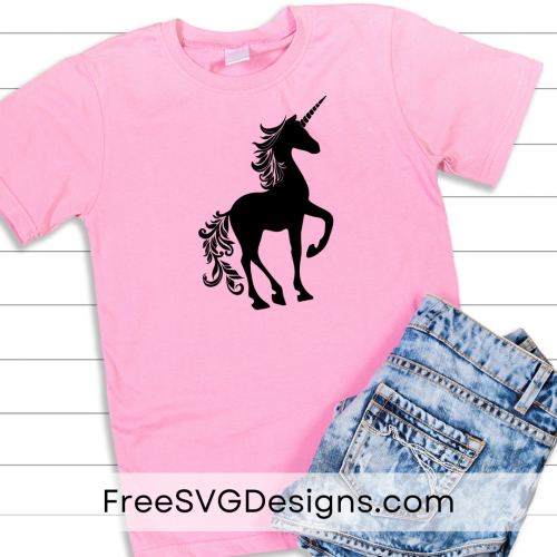 Unicorn SVG design on tshirt