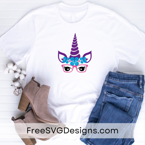 Unicorn SVG design on tshirt