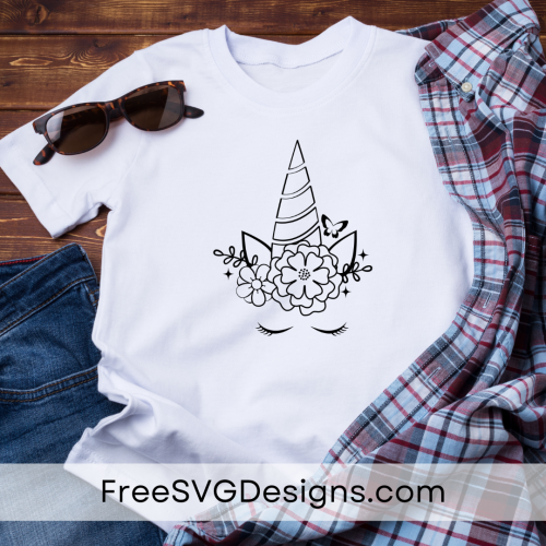 Unicorn SVG design on tshirt
