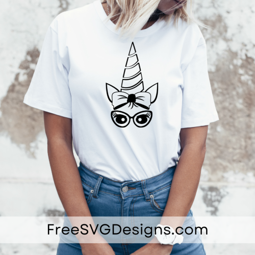 Unicorn SVG design on tshirt