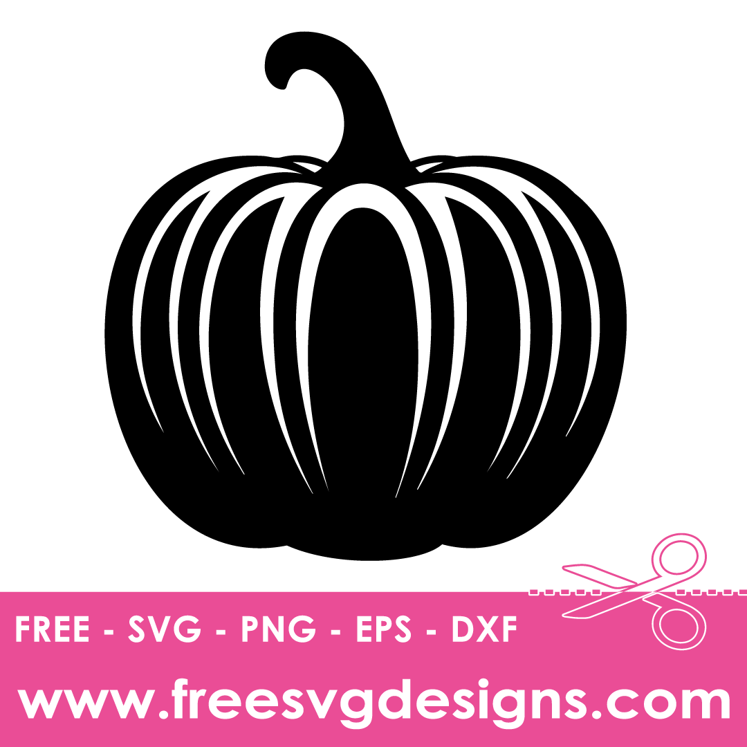 Pumpkin Silhouette Free SVG Cut Files 2834