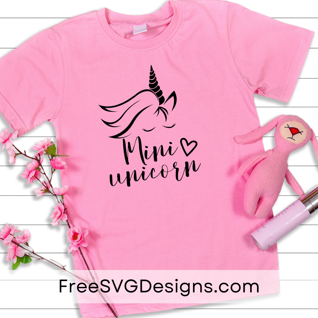 unicorn SVG on a tshirt