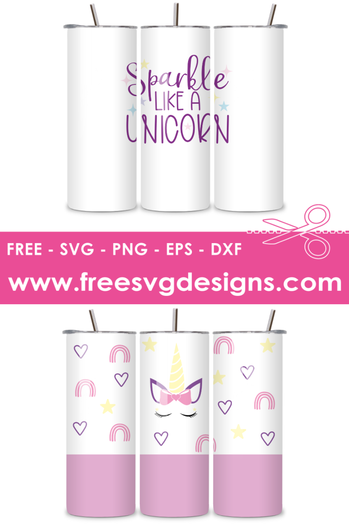 Unicorn SVG Tumbler designs