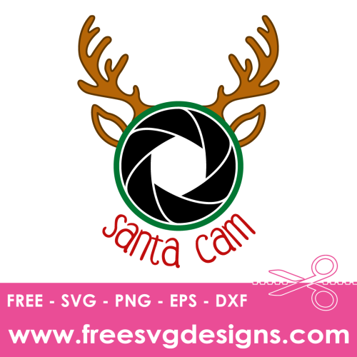 Reindeer Santa Cam Free SVG Files
