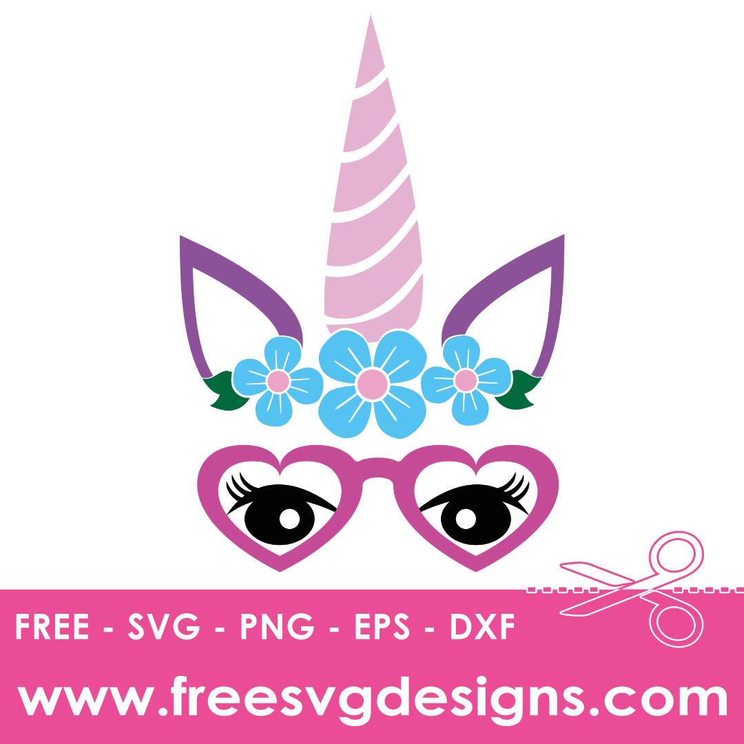 Unicorn with Heart Glasses 519