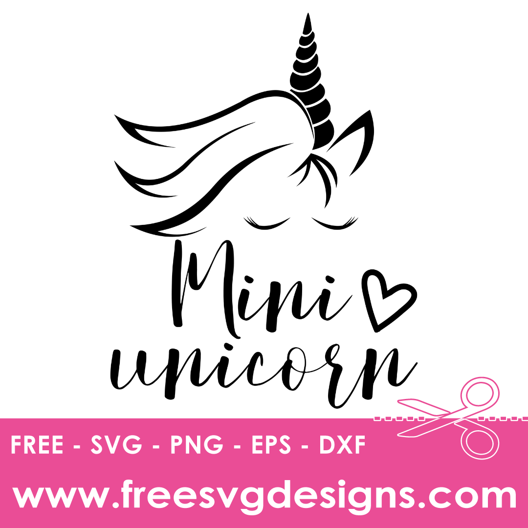 Quote Mini Unicorn Silhouette Free SVG Files 1096