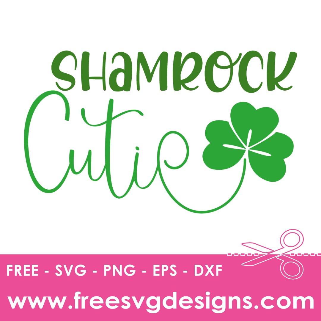 Quote Shamrock Cutie Free SVG Files 1236