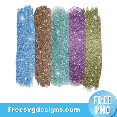 Glitter Brush Strokes PNG Image