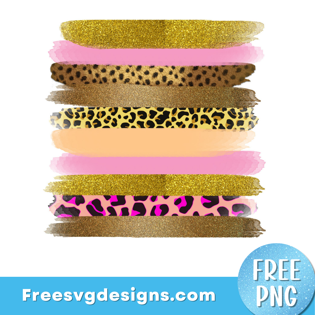 Leopard Print Brush Strokes Free Transparent PNG Background 2877
