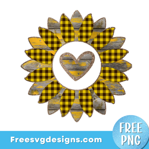Buffalo Plaid Sunflower Free Transparent PNG Image