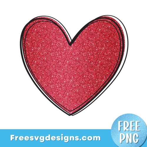Red Heart PNG sublimation design
