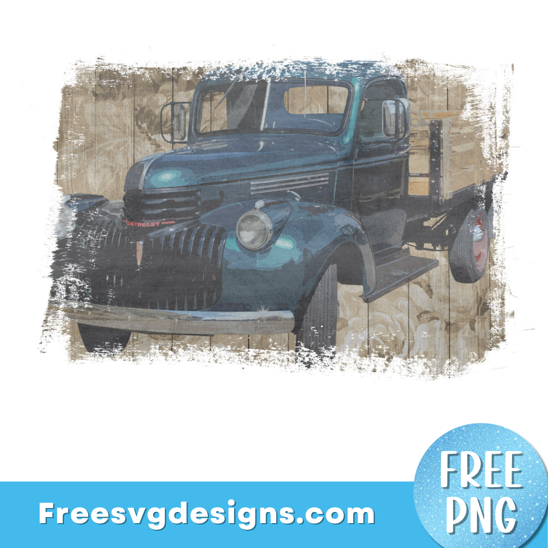 Pickup Truck PNG Sublimation Design – Free PNG Download 2924