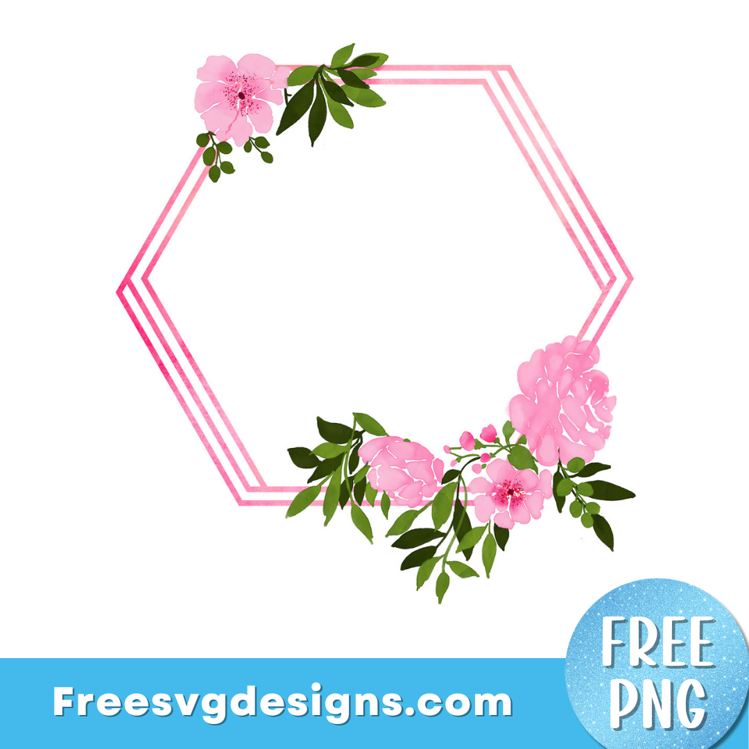 Flower Frame PNG Sublimation Design – Free PNG Download 2932