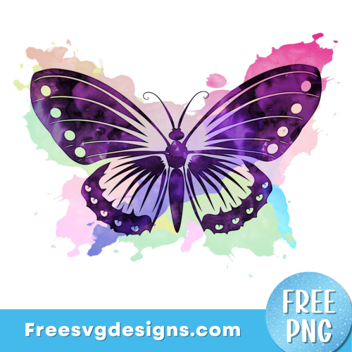 Watercolor Butterfly PNG Sublimation Design