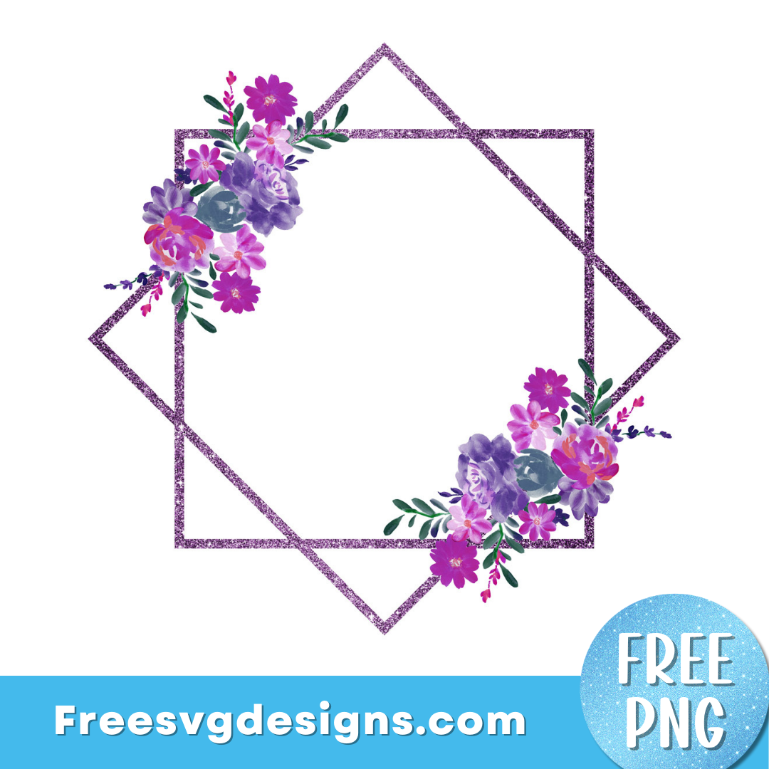 Flower Frame PNG Sublimation Design – Free PNG Download 2944