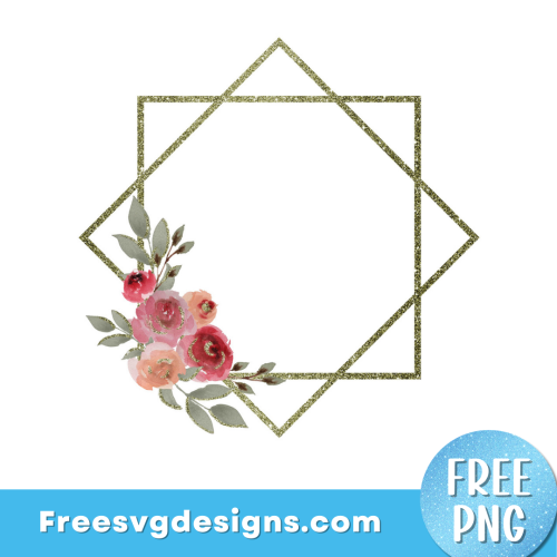 Flower Frame PNG Sublimation Design