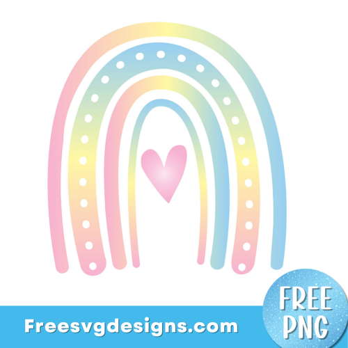 Pastel Rainbow PNG Sublimation Design