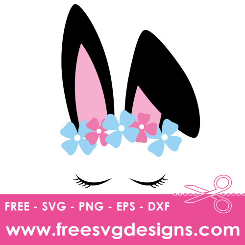 Easter Bunny Face SVG