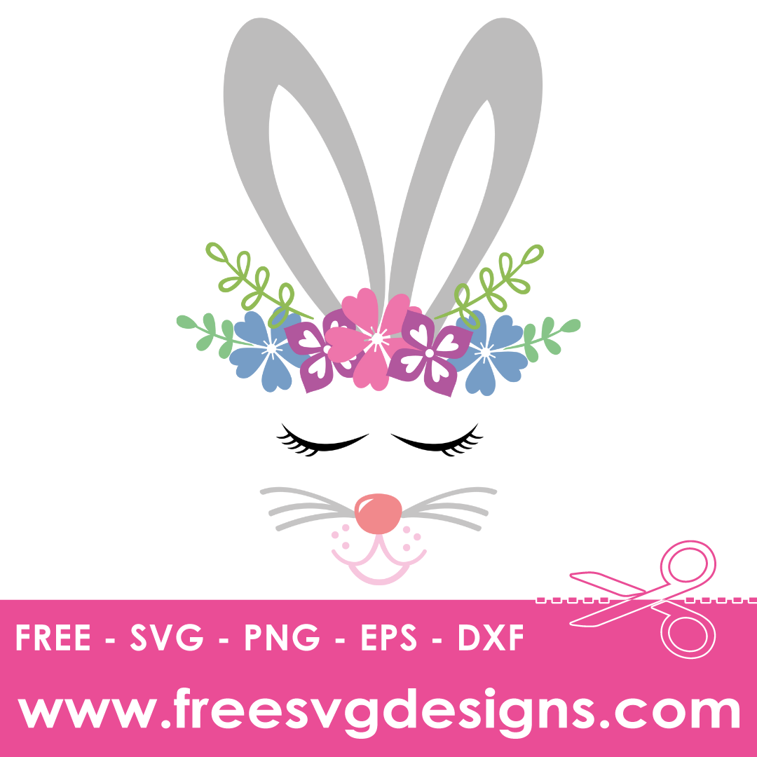 Easter Bunny Face SVG Free SVG Downloads 636