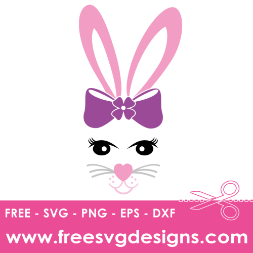 Easter Bunny Face SVG