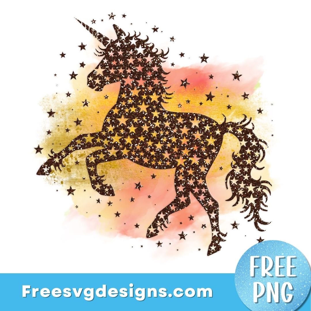 Unicorn PNG Sublimation Design FREE PNG Download 3007