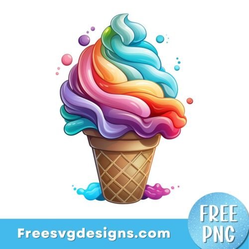 Ice Cream PNG Sublimation Design