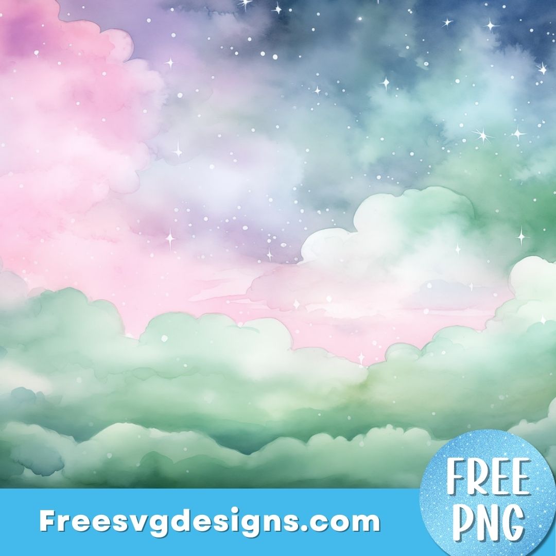 Cloud Wallpaper PNG Sublimation Design FREE PNG Download 3026