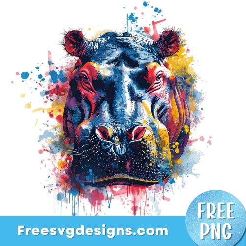 Hippopotamus PNG Sublimation Design