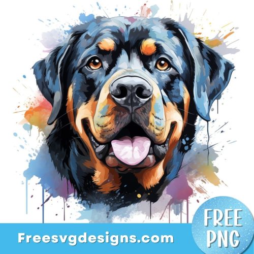 Rottweiler Dog PNG Sublimation Design