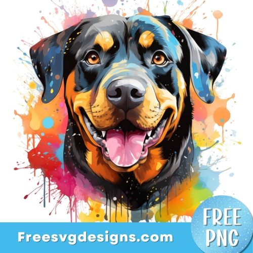 Rottweiler Dog PNG Sublimation Design