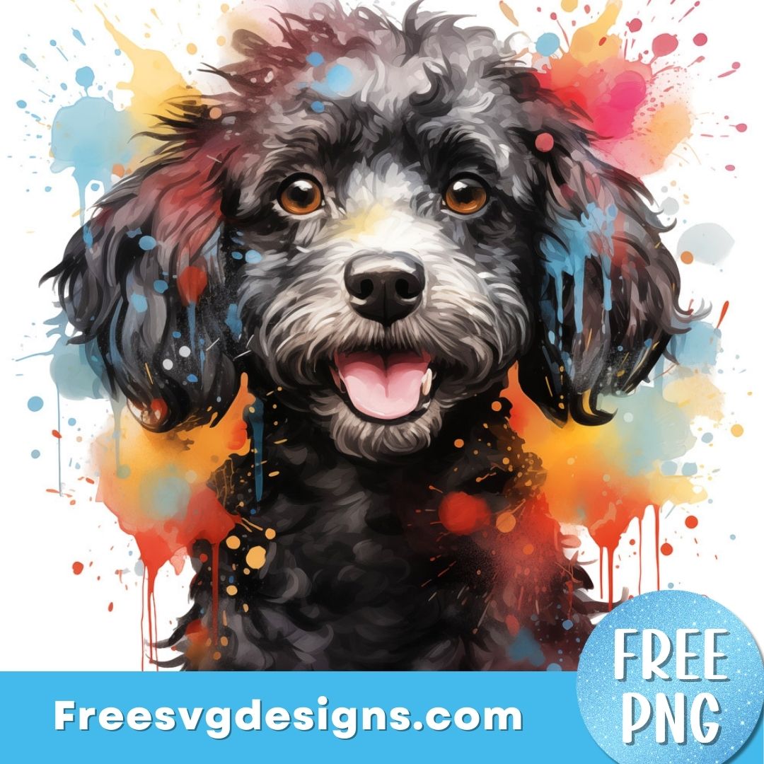 Poodle Dog PNG Sublimation Design – Free PNG Download 3082