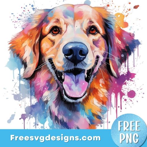 Golden Retriever Dog PNG Sublimation Design