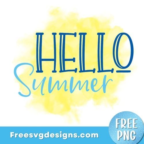 Hello Summer PNG Sublimation Design Free PNG Download