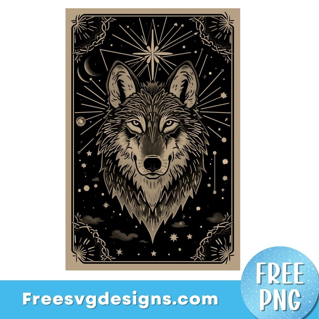 Wolf PNG Sublimation Design Free PNG Download 3099