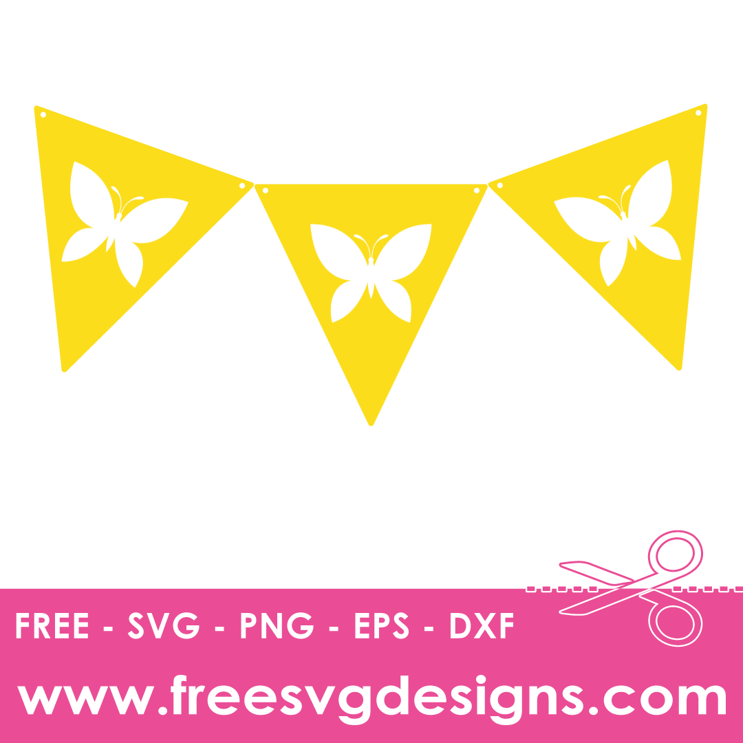 Butterfly Bunting | Free SVG Downloads 329