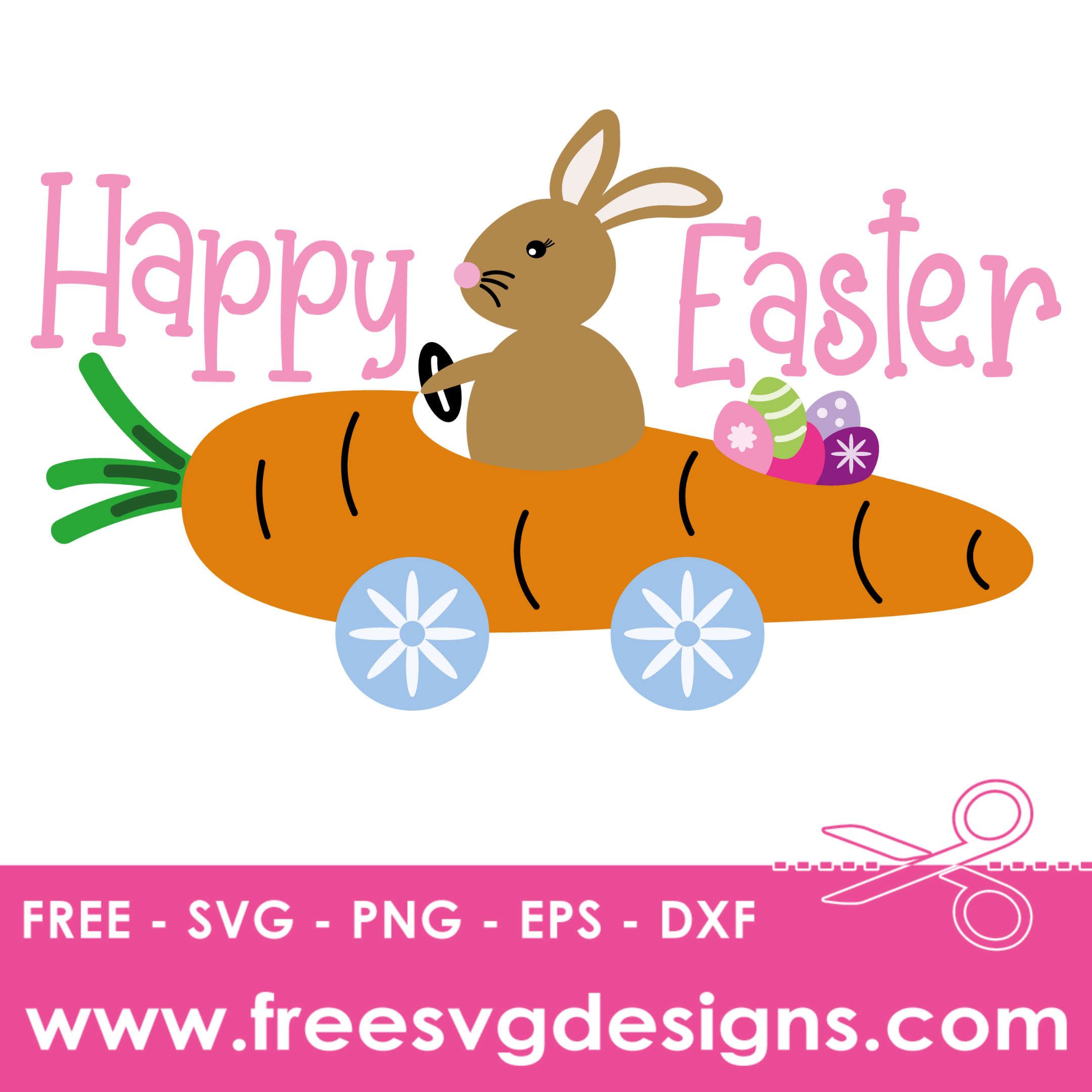 Happy Easter Bunny SVG Free SVG Download 1570