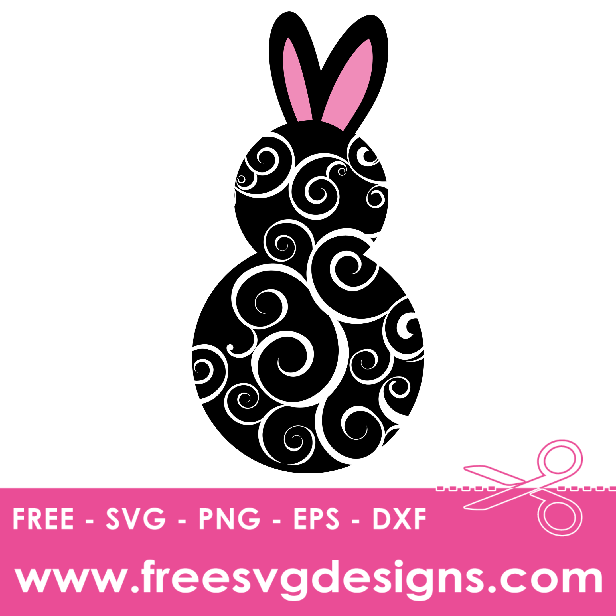 Easter Bunny Swirls 634