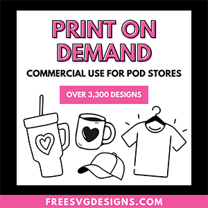 Commercial use SVG files for POD stores