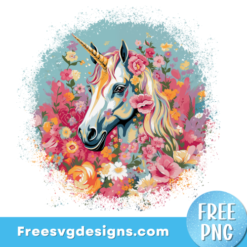Unicorn PNG Free Sublimation Design FREE PNG Download