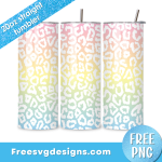 Leopard Print Tumbler Wrap PNG Free Sublimation Design 3348